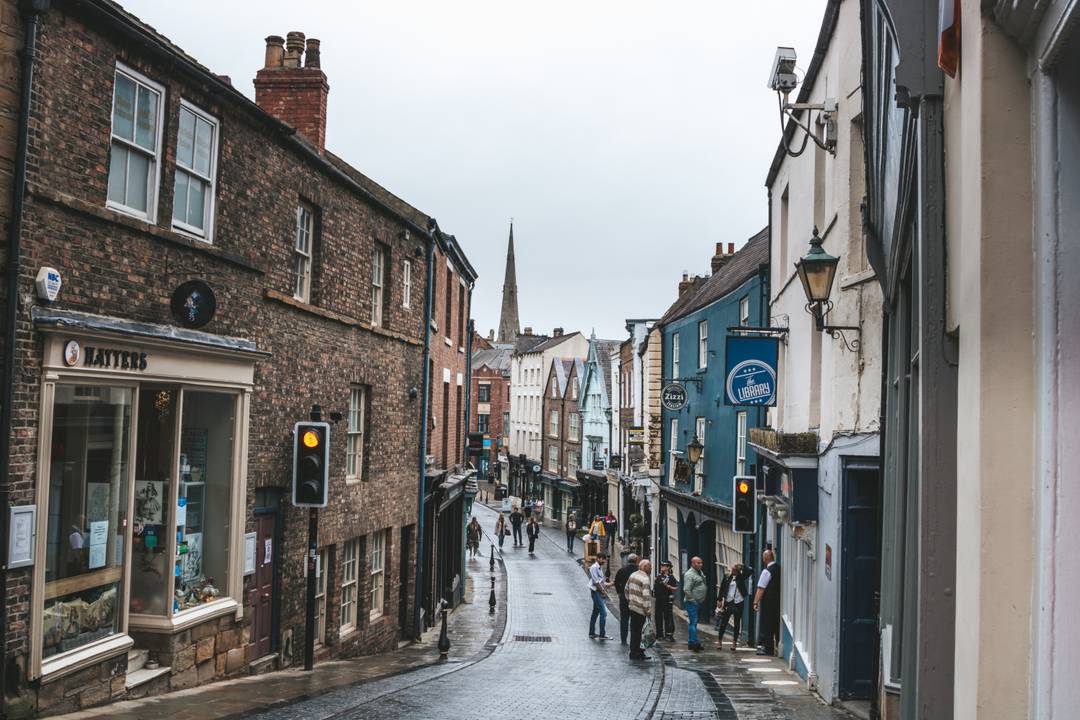 Durham high street, UK.