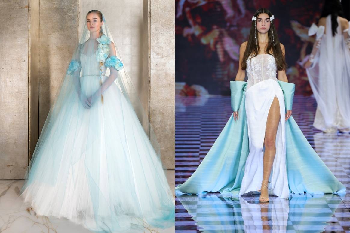 Reem Acra (left) and Lorena Panea (right) for Spring/Summer 2024. Credit: Spotlight Launchmetrics