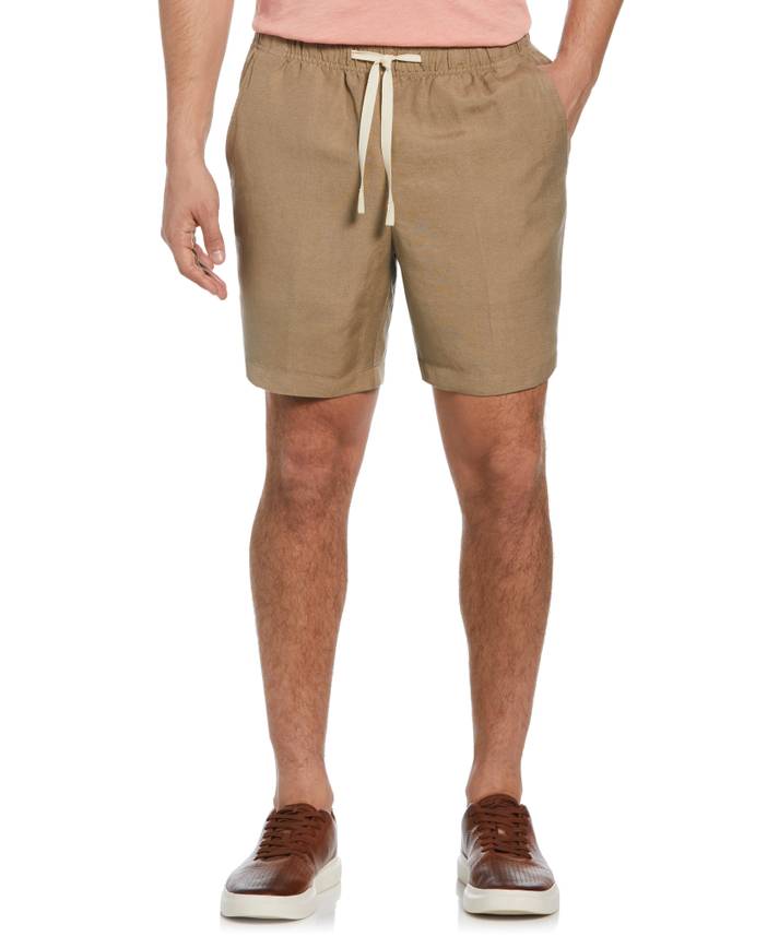 Men's Linen Blend Pull On Drawstring Shorts | Cubavera