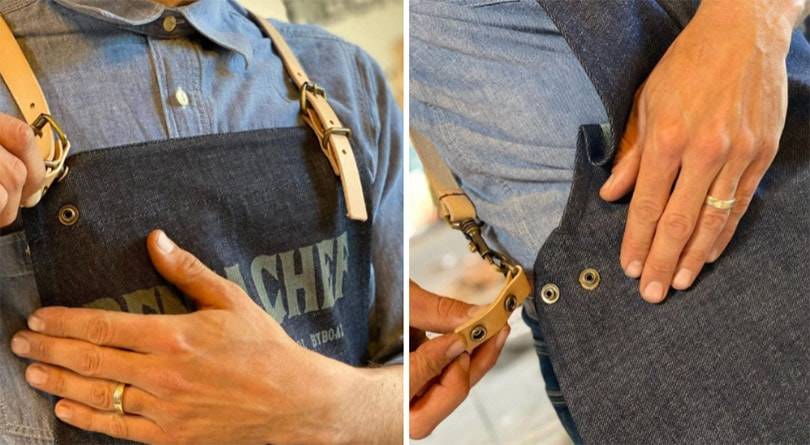 DENM CHEF: Amsterdenim x Black & Blue x ByBoaz BBQ schort van 100% gerecycled denim