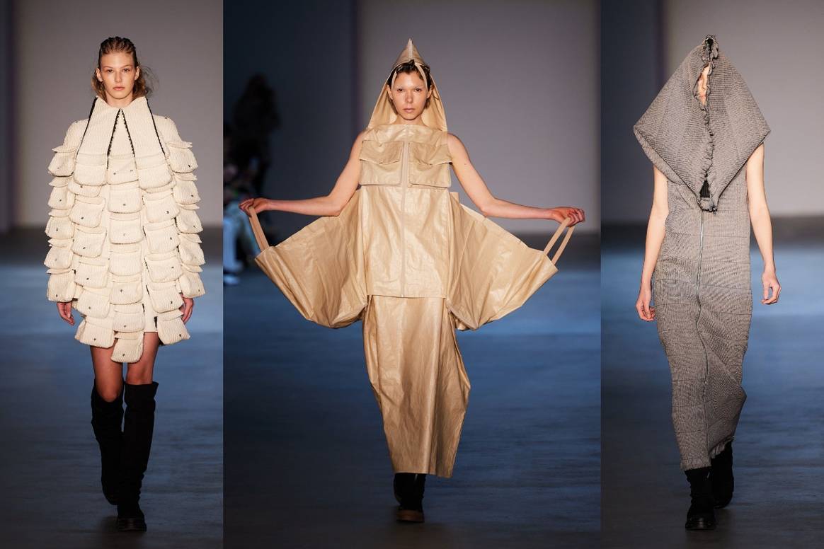 La designer ukrainienne Irina Dzhus crée une mode multifonctionnelle centrée sur l'idée de transformation. Photo : © Finnegan Godenschweger