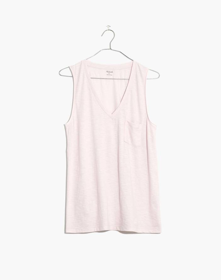 Whisper Cotton V-Neck Pocket Tank | Madewell