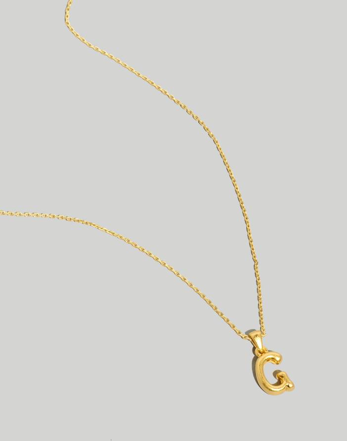 Puffy Letter Pendant Necklace | Madewell