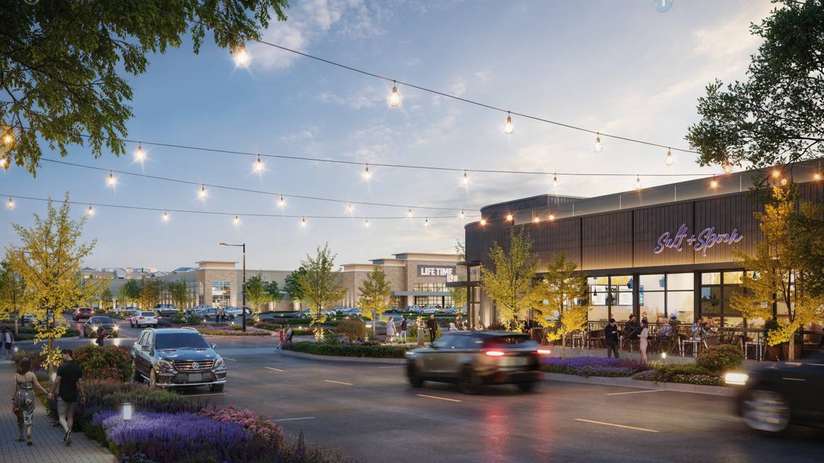 A rendering of The Shops at Northfield.