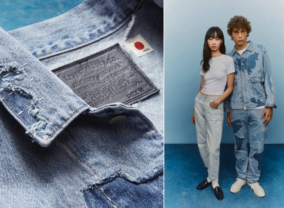 La marca Levi's añade color y técnicas de bordado a tejidos japoneses para la colección Primavera/Verano 2024 Made in Japan