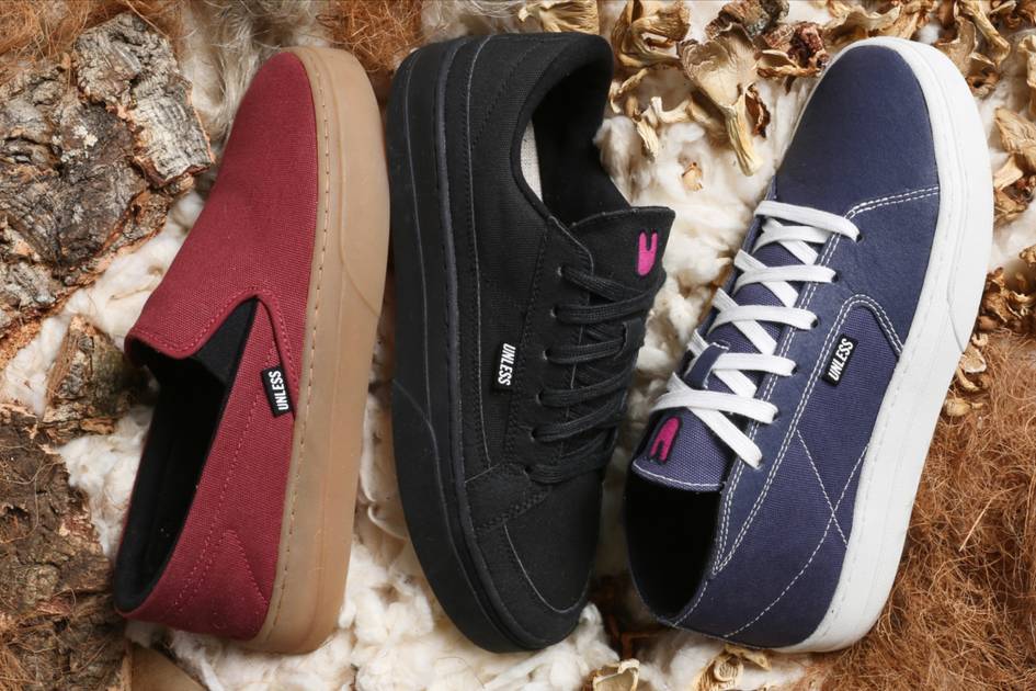 Under Armour and Unless plastic-free regenerative sneakers