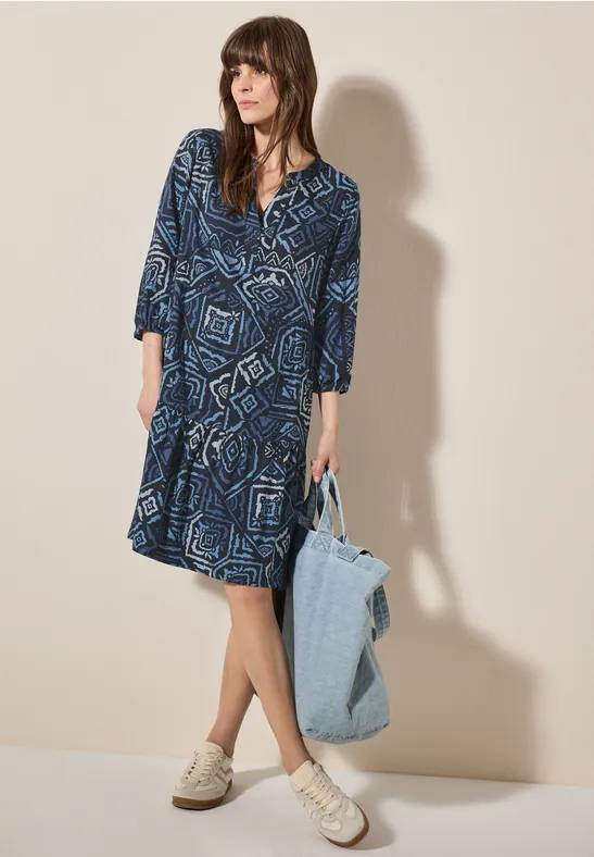 Gemustertes Volant-Kleid | CECIL
