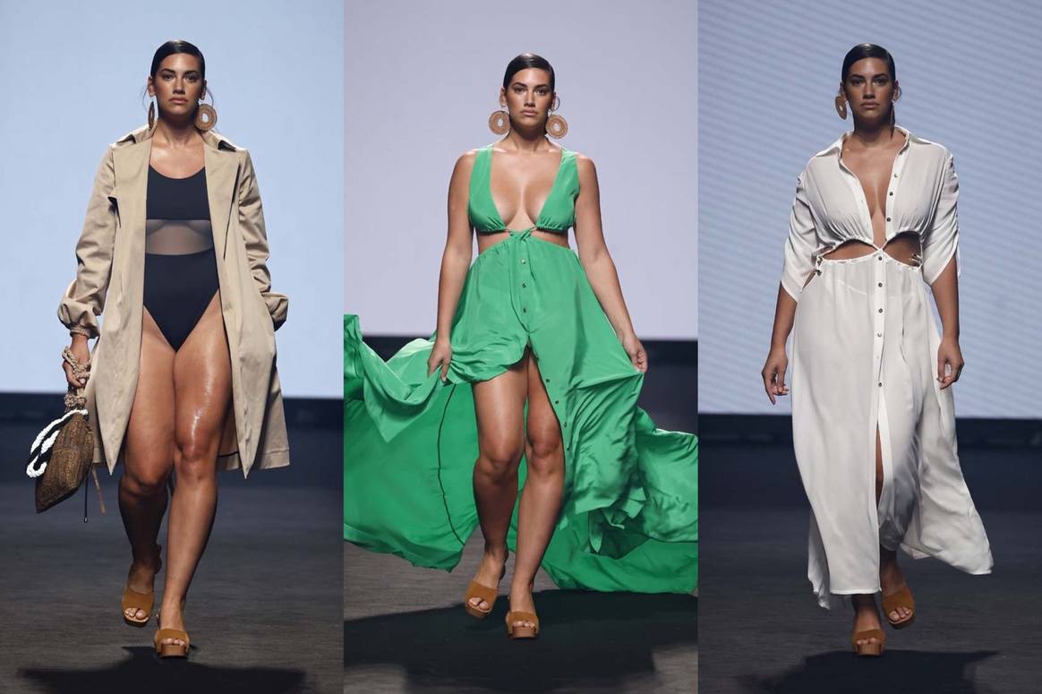 Imágenes de Lorena Durán durante el desfile de Aurelia Gil en MBFW Madrid, por cortesía de Ifema