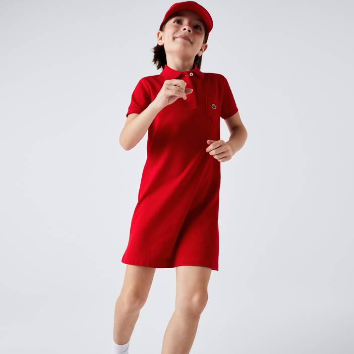 Mädchen Kleid im Polo-Style aus Baumwolle | Lacoste