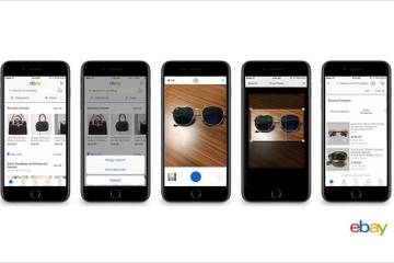 Une option de recherche d'images sur l’application mobile Ebay