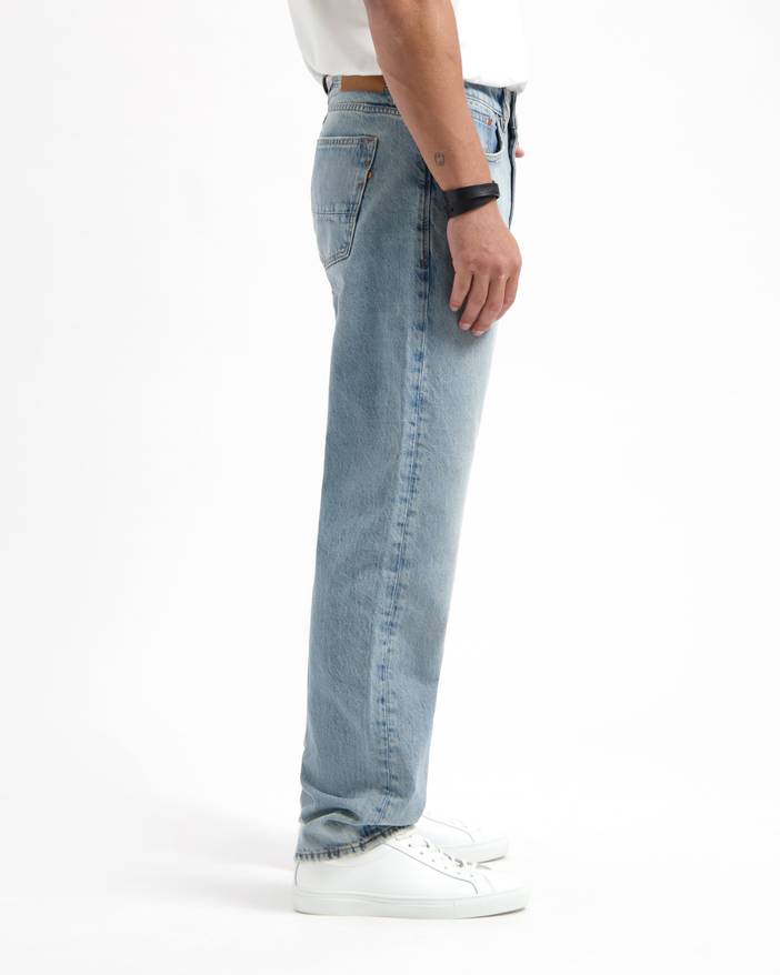 Larry Loose Vintage Blue - Duurzame Mom Jeans - Vintage Blauw | KUYICHI