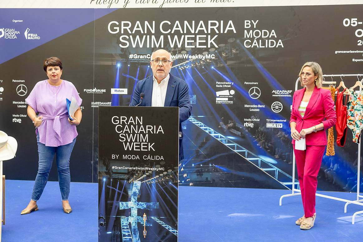 Rueda de prensa de presentación de la 16ª edición de Gran Canaria Swim Week by Moda Cálida del 25 de septiembre de 2023.