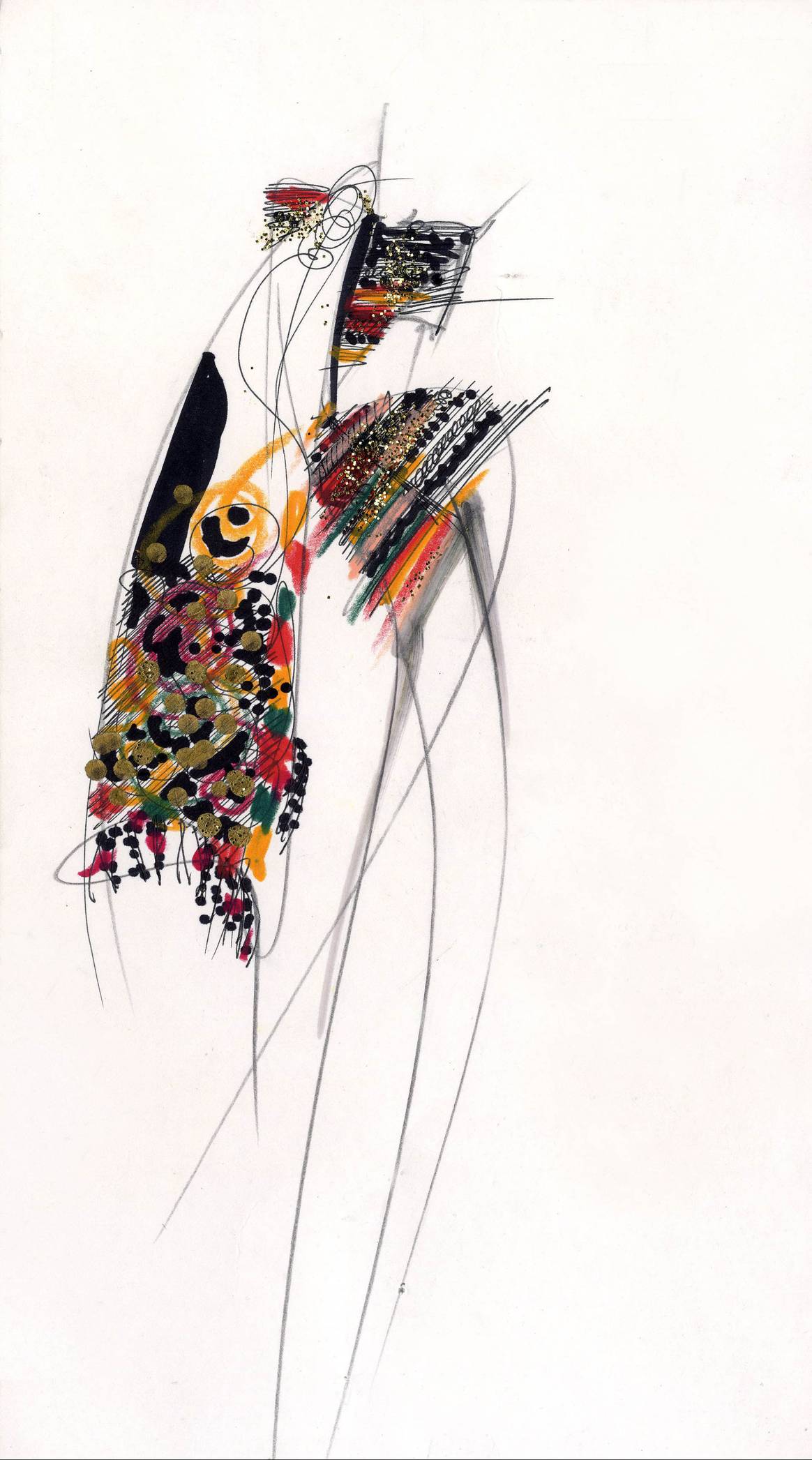 Disegni Gianfranco Ferré, courtesy Archivi storici del Politecnico di Milano