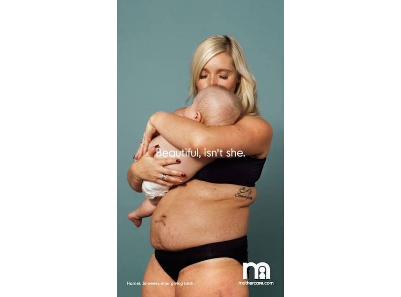 Без фотошопа: Mothercare снял в рекламе недавно родивших женщин
