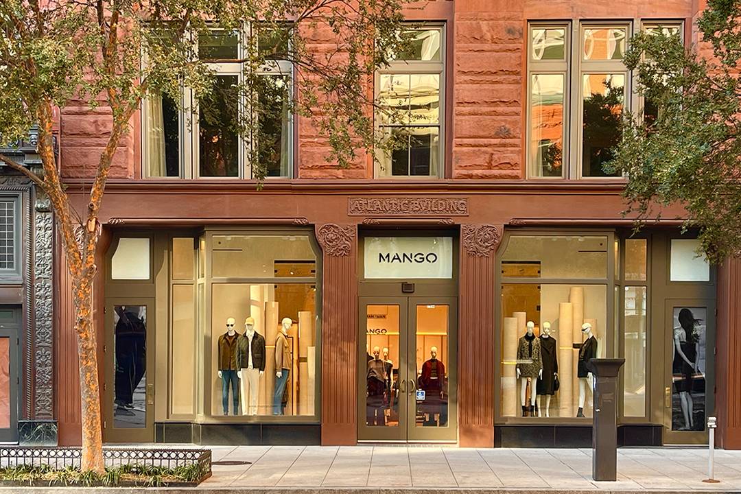 Exterior de la tienda de Mango en Washington D.C.