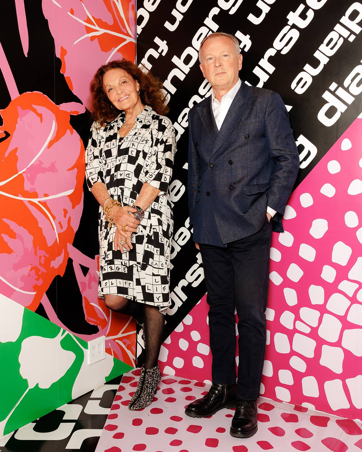 La diseñadora Diane von Furstenberg junto a Graziano de Boni, nuevo CEO de DVF.