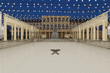 Avec une patinoire au Palais-Royal, la mode happening d'AMI et Alexandre Mattiussi