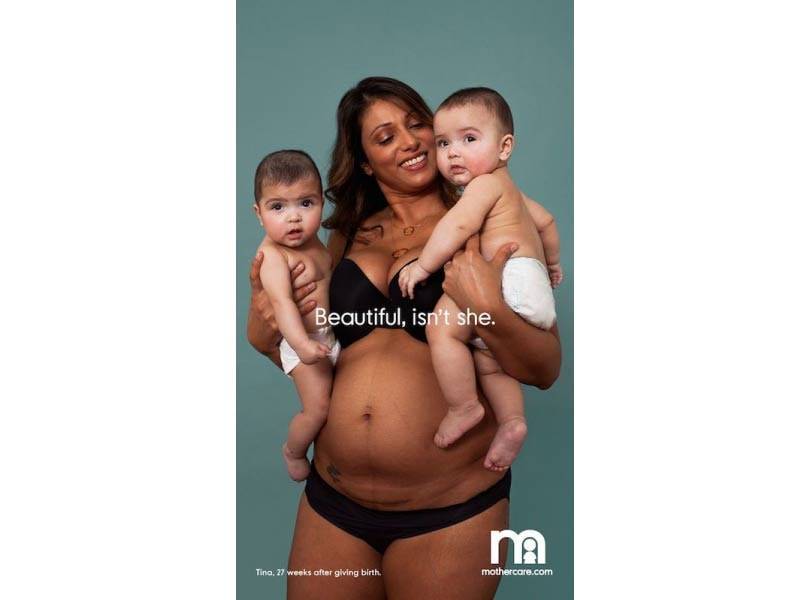 Без фотошопа: Mothercare снял в рекламе недавно родивших женщин