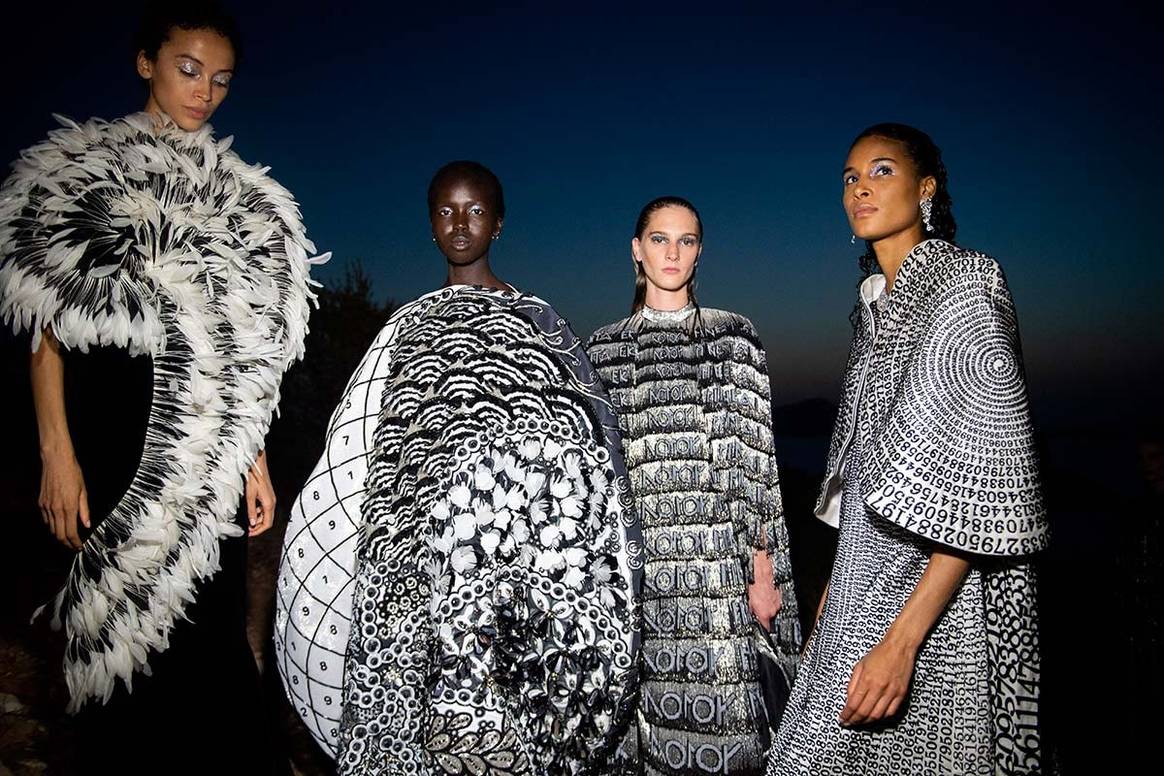 Mary Katrantzou SS20 show at Greece's Temple of Poseidon