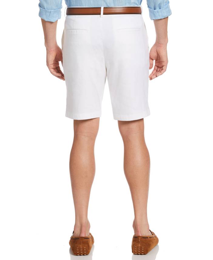 Men's Linen Blend Stretch Flat-Front Shorts | Cubavera