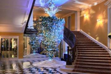 Claridge’s Christmas trees from 2009-2017