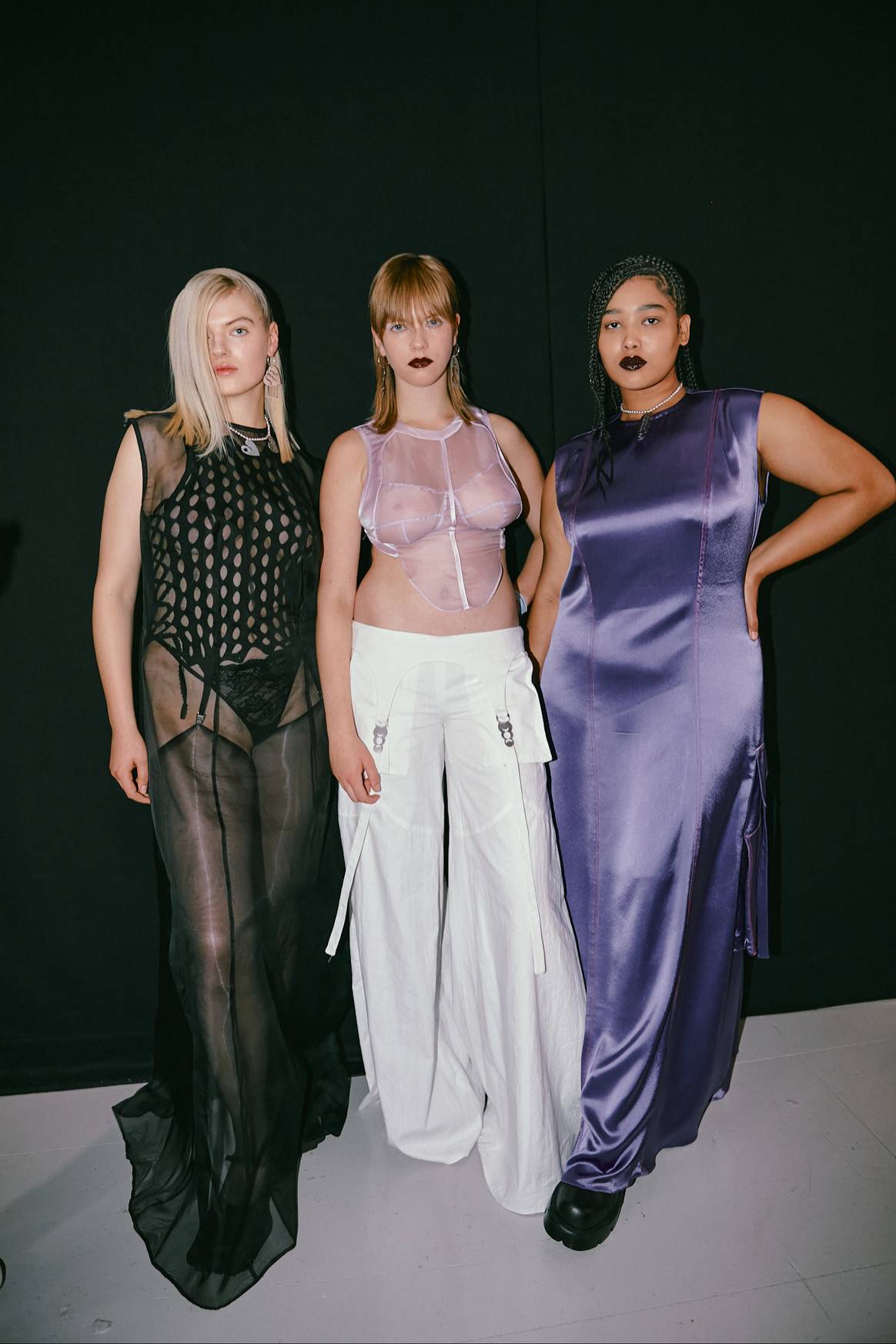 Sinéad O’Dwyer SS23, London Fashion Week backstage. Image: Eeva Rinne, British Fashion Council