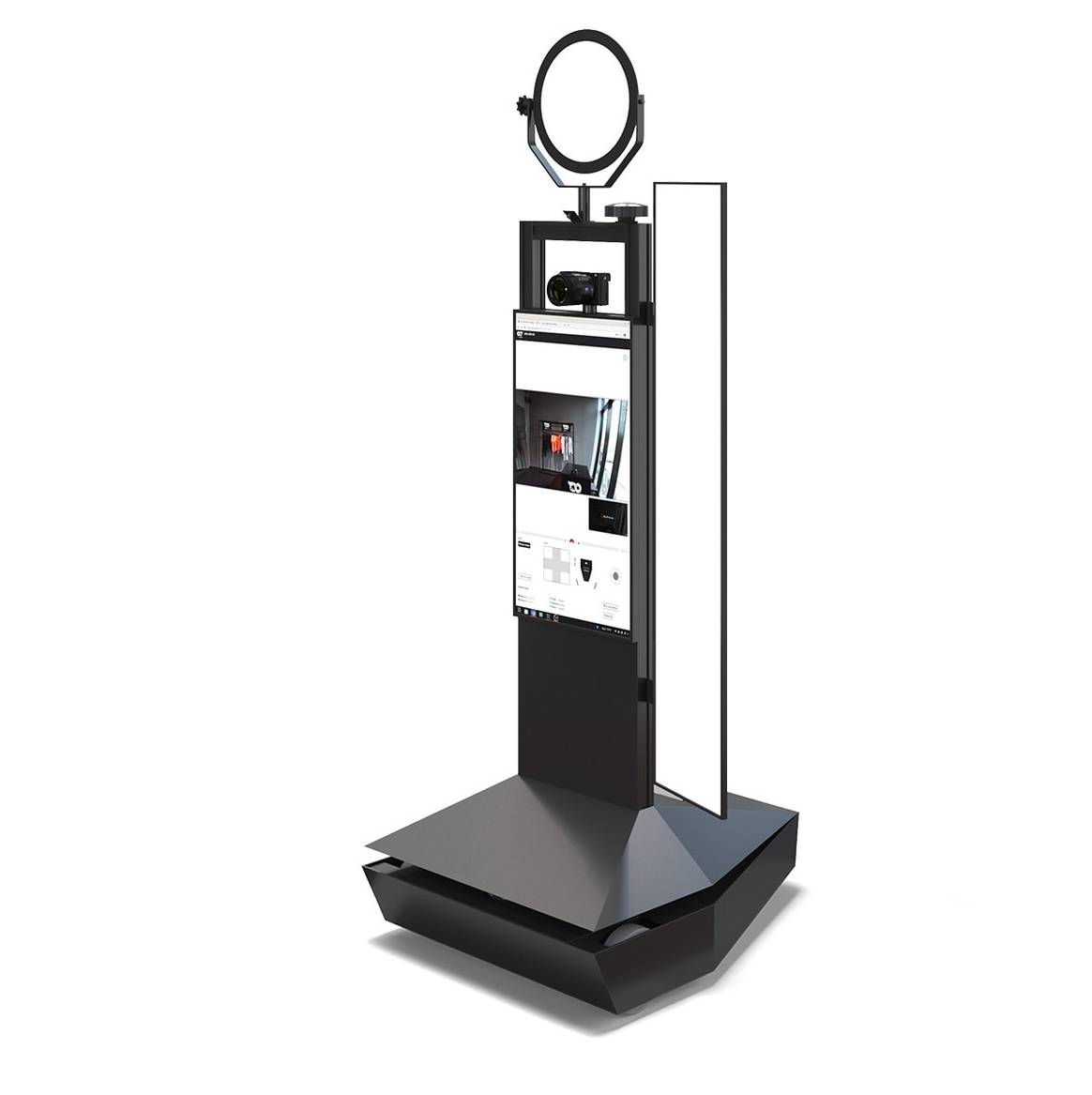 AlphaTauri showroom in Düsseldorf: met robotassistent op inkoop