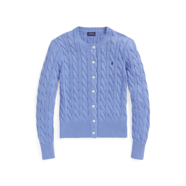 Rundhalsstrickjacke mit Zopfmuster | Ralph Lauren