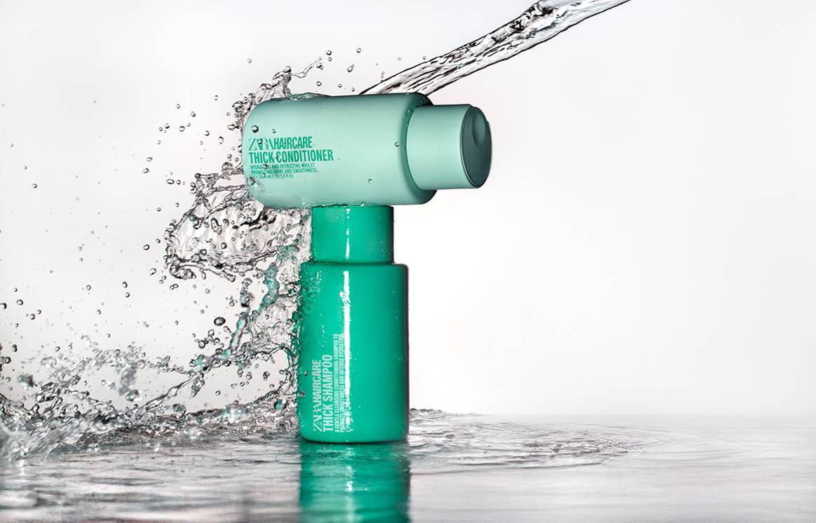 Colección de cuidado capilar “Zara Hair Care” de Zara Hair, fotografía de campaña.