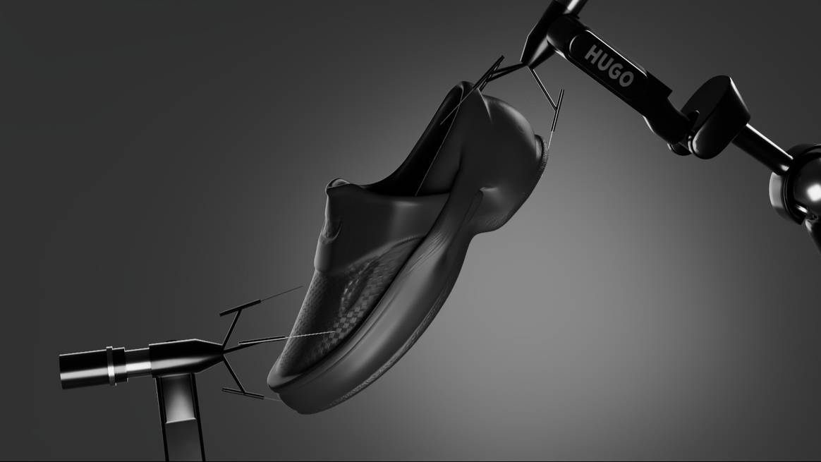 Mocassine impriméé a 3D hugo forwards x Zell field his hugo line, hugo boss