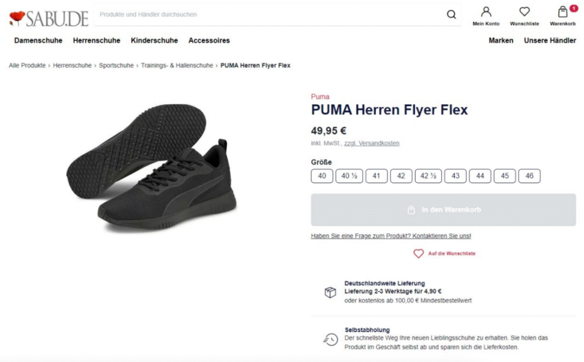 German shoe marketplace Sabu.de