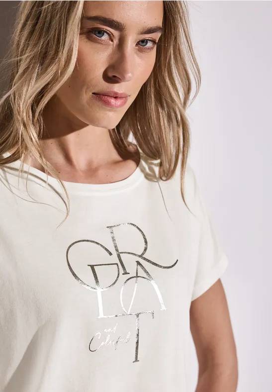 T-shirt avec texte sur film | Street One