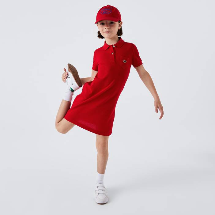 Mädchen Kleid im Polo-Style aus Baumwolle | Lacoste