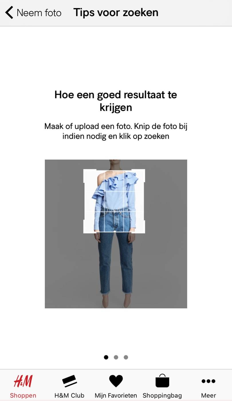 H&M lanceert nieuwe zoekfunctie in app