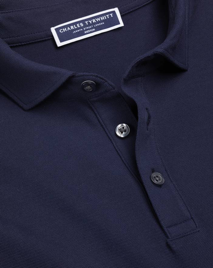Men's Charles Tyrwhitt Long Sleeve Pique Polo Shirt | Charles Tyrwhitt