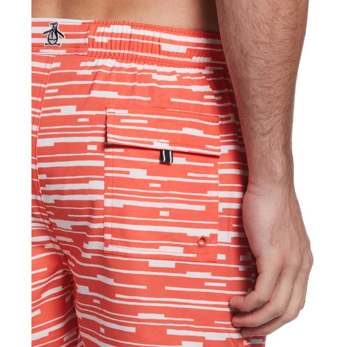 Men's Glitch Print Swim Shorts | Original Penguin