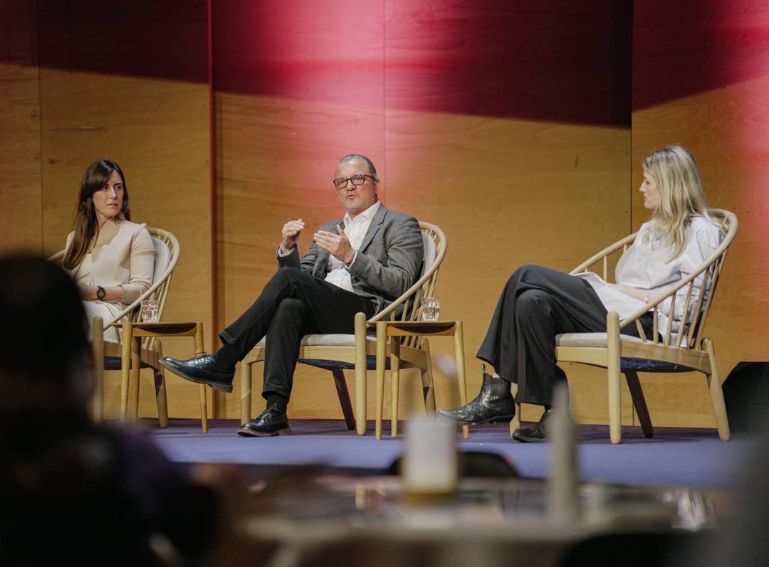 Cecilia Dall’Acqua, Serkan Tanka and Pippa Smart during the panel discussion