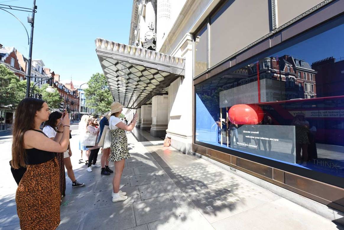 Thinx and Selfridges team up on a window display about periods