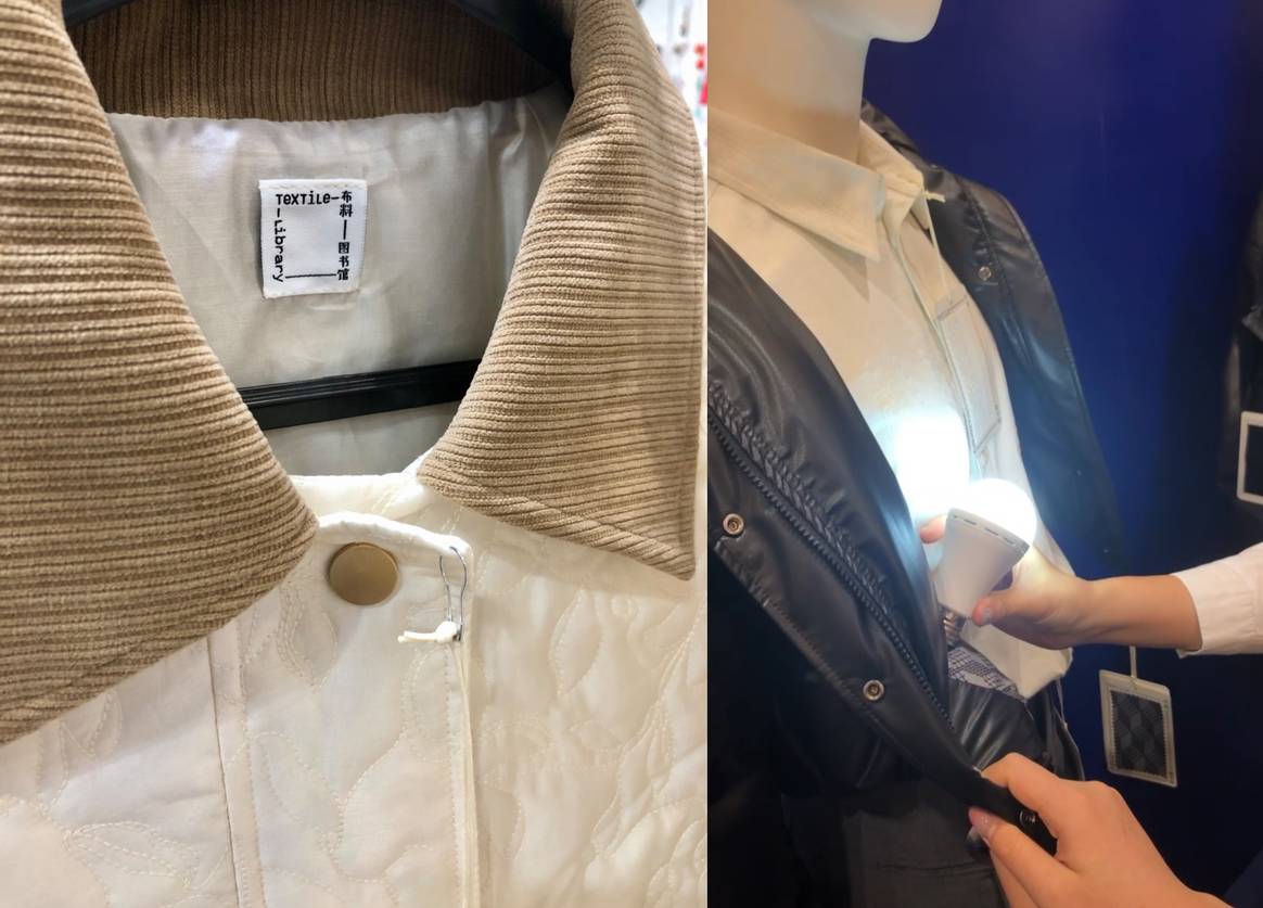 Pieces from the Chinese company Textile Library at the Next@Fashion InStyle trade show.