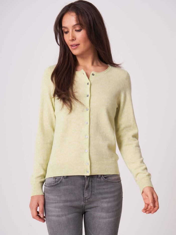 Basic fijngebreid vest met ronde hals van biologisch cashmere | Repeat Cashmere