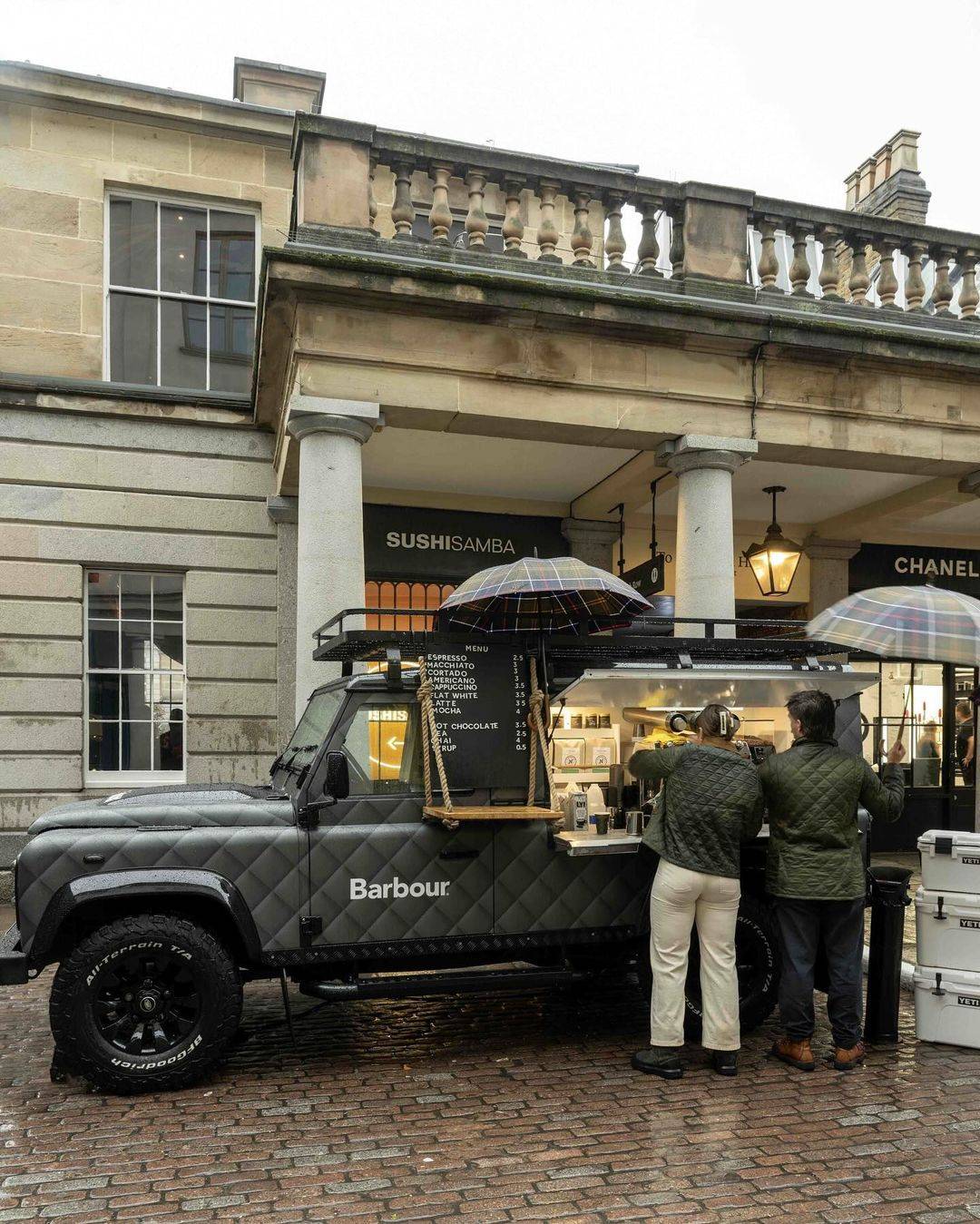 Barbour Icons in Quilting Pop-Up Covent Garden, London