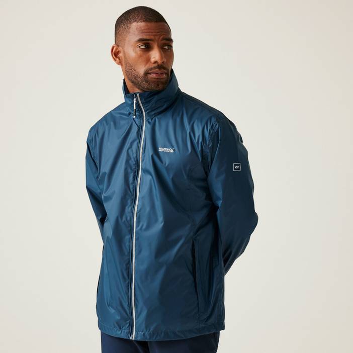 Men's Water Repellent Lightweight Lyle IV Waterproof Packaway Jacket Imperial Blue | Regatta