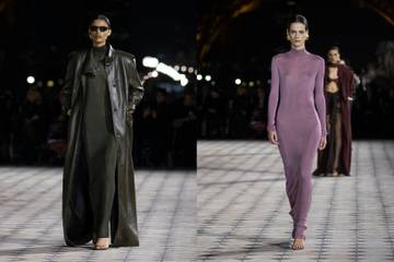 Fashion Week : la femme Saint Laurent enveloppée des pieds à la tête