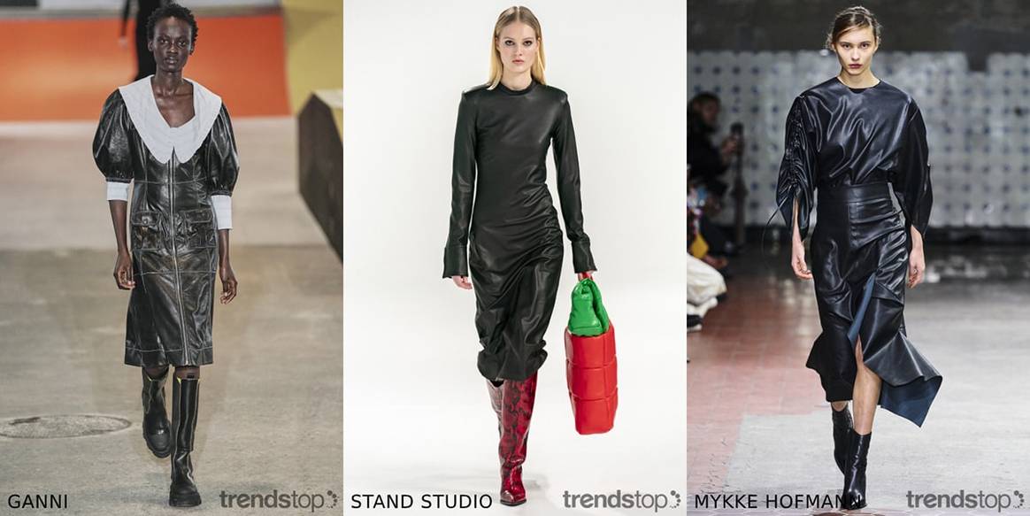 Beelden via Trendstop, van links naar rechts: Ganni, Stand Studio, Mykke Hofmann, allen Herfst Winter 2020-21