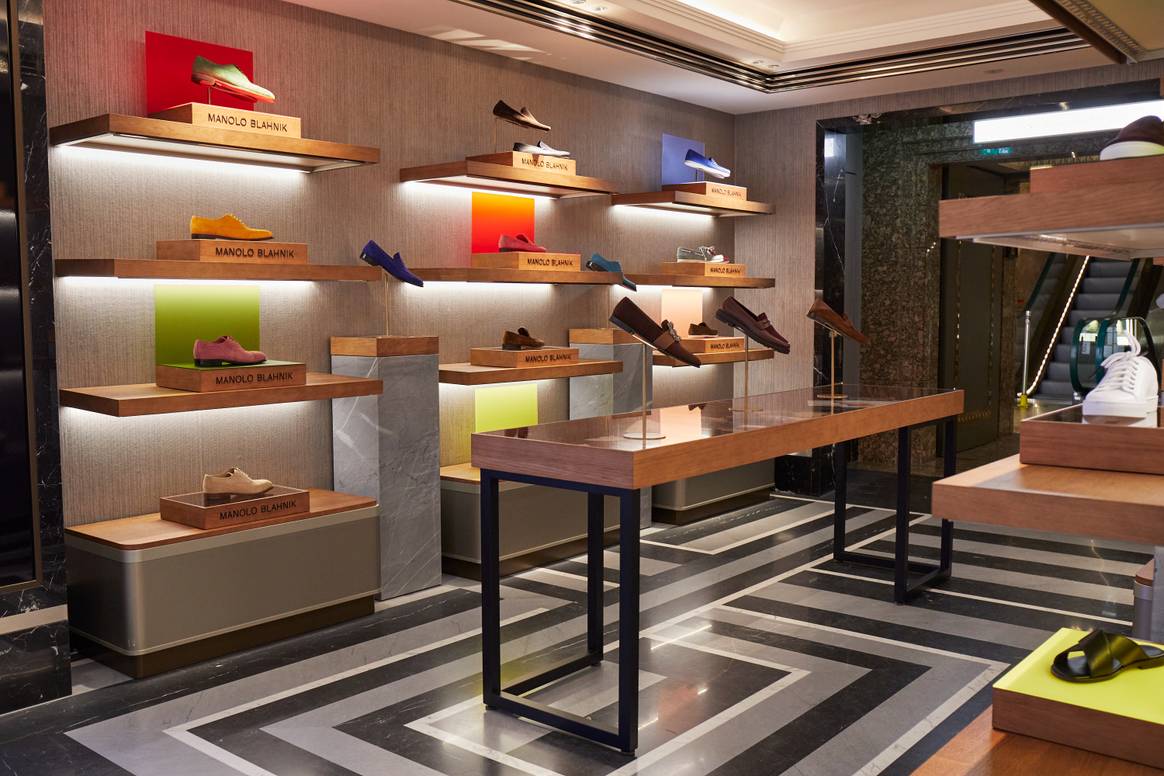 Credits: Image: Manolo Blahnik; Manolo Blahnik men’s footwear pop-up at Harrods