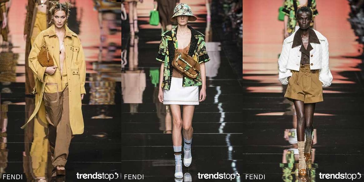 Immagini per genitile concessione di Trendstop, da sinistra a destra:
Fendi, tutto spring summer 2020.