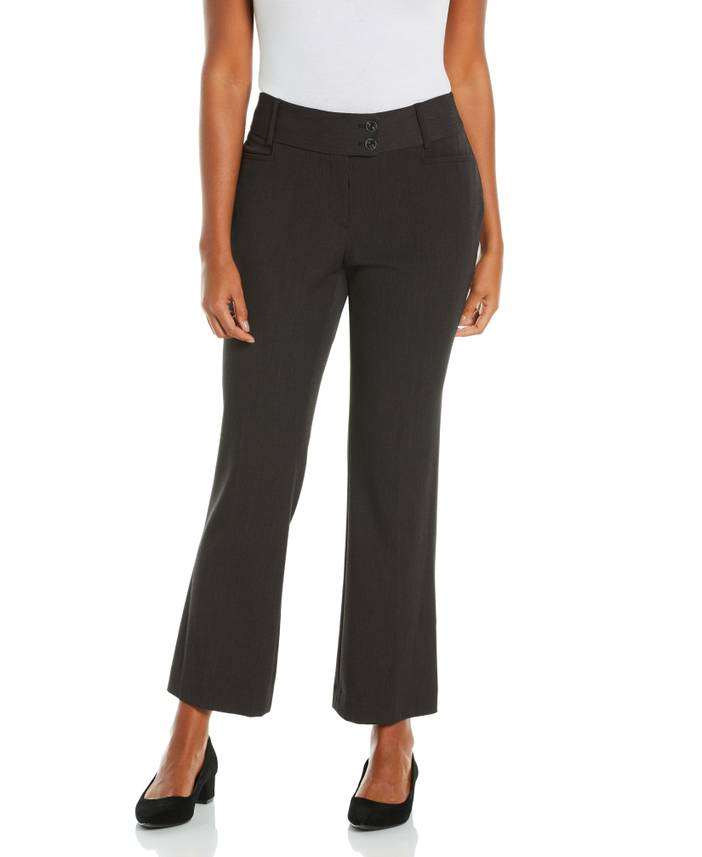 Women's Gabardine Bootcut Pants Short - Curvy Fit, Plus Size | Rafaella