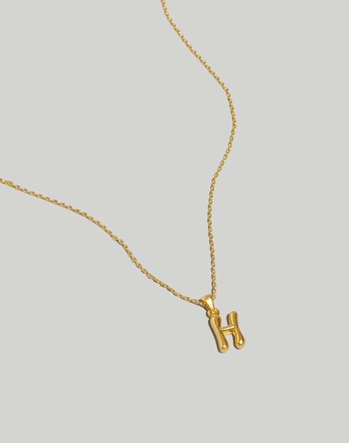Puffy Letter Pendant Necklace | Madewell