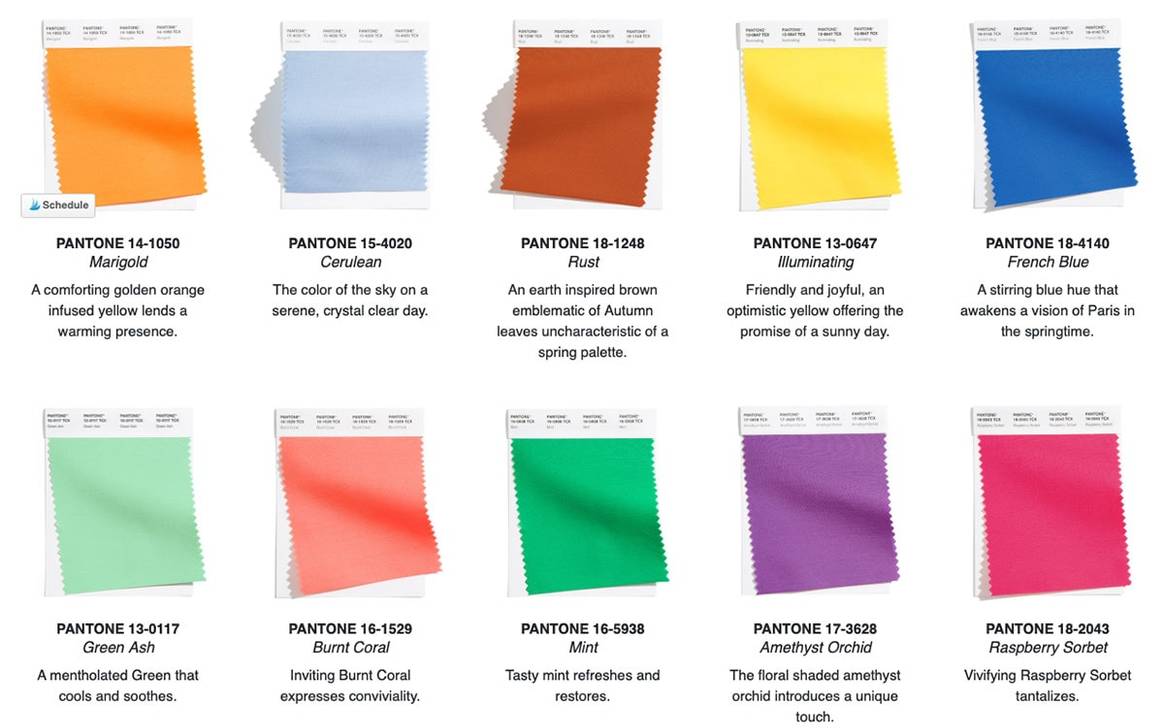 NYFW: Pantone präsentiert die Farben der Saison Frühjahr/Sommer 2021