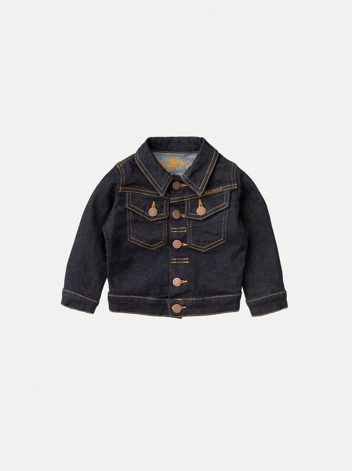 Tiny Tore Baby Dry Rinse Organic Denim Jackets 1 year Sustainable Clothing | Nudie Jeans